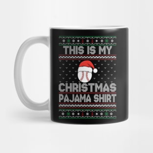 this is my christmas baseball pajama Mug